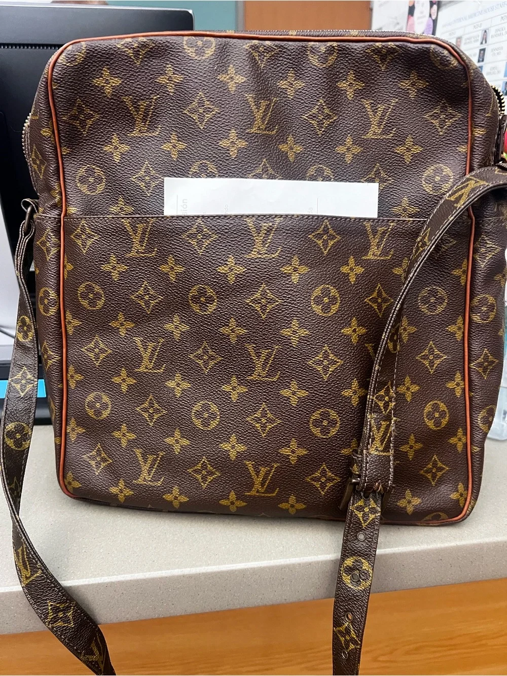 Louis Vuitton Monogram Canvas Messenger Bag in Brown and Gold